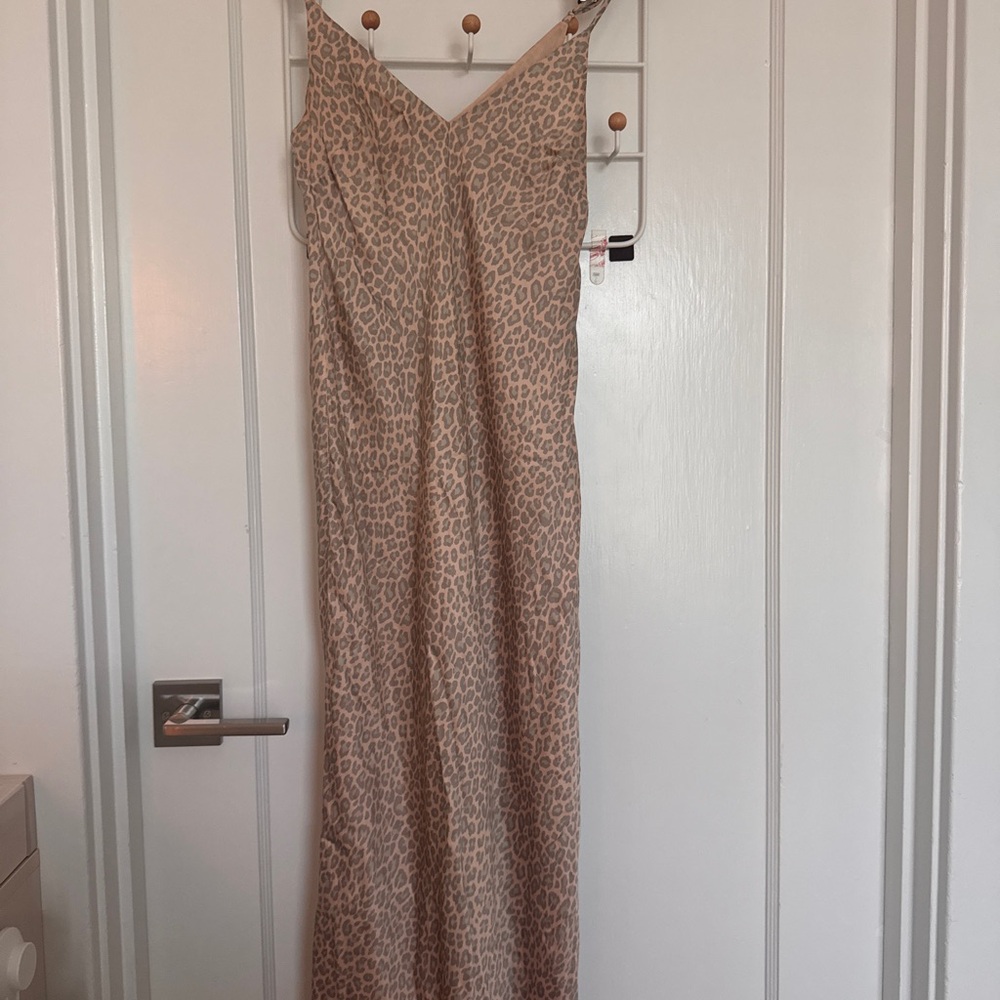 Zimmermann 00s Silk Leopard Print Slip Dress